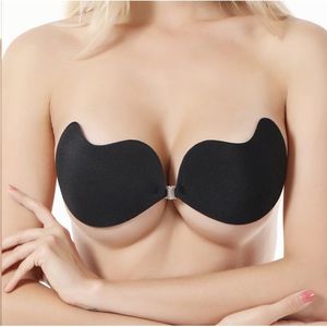 Sexy Push up Bra Front Closure Solid Color Brassiere Wireless