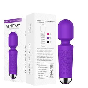  Rechargeable Mini Wand Vibrator Waterproof Sex Toy
