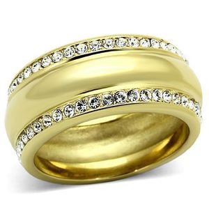 IP Gold AAA CZ Wedding Band