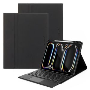 Keyboard leather Case for iPad Pro 13 inch M4(2024)/M5(2025) iPad &Pen NOT included 