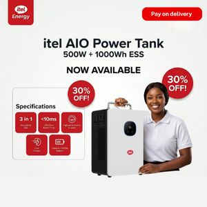 itel  Energy 500W Inverter Power Tank + 1kWh LifePo4 Battery All-in-One