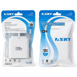 Sky SK-15 120W  Fast Charger USB Charger (UK Plug)(Only Head)(No cable)2pcs