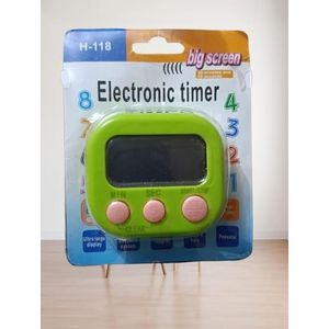 Magnetic Digital Kitchen Timer with Alarm - Green