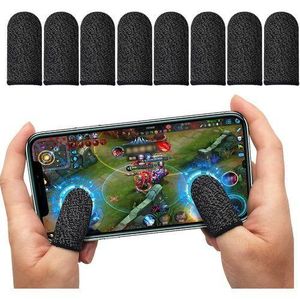 Sleeves Gaming Finger ,0.15mm Silver Fiber for PUBG Mobile Touchscreen Devices,Anti-Sweat Thumb  Ergonomic Smooth, Extremely Thin Fit Ultra Breathable for COD