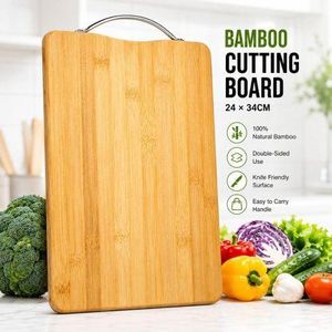 Durable Kitchen Chopping Board with Stainless Steel Carrying Handle
