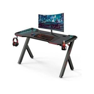 Gaming Desk, 55 Inch Gaming Table With LED RGB Lights,1.4MTR