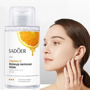 SADOER Vitamin C Makeup Remover, Deep Cleansing Gentle Facial Cleanser Alcohol-free, Water Fresh Orange Essence Hydrating Moisturizing Makeup Remover, Makeup Remover, Vitamin C Makeup Remover Refreshing Cleansing Skin
