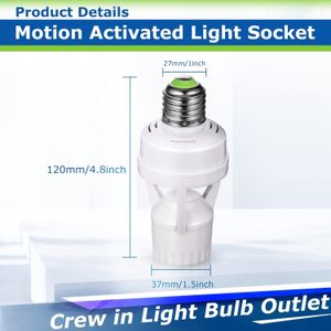 Motion Activated Light Bulb Holder /Motion Sensor Lamp Holder