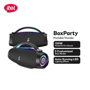 itel Bluetooth Speaker BoxParty Powerful 120W Pro-sound Auto-syncing Led 3 Bass Modes (IBS-80)