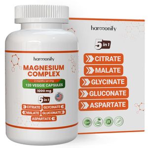 HARMONIFY Magnesium glycinate,,Citrate,Gluconate,Aspartate,Malate 120 caps