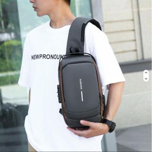 USB Charging Sport Sling Anti-theft Shoulder Bag, Waterproof Shoulder Backpack, Sports Crossbody Bag, Password Lock Adjustable Strap Travel Crossbody Messenger Shoulder Bag, ScratchProof Small Cross Bag,  Daypack Casual Shoulder Bag