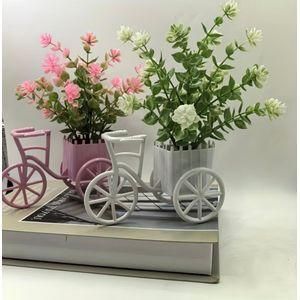 Clo 1pcs Artificial potted plant- Vintage bicycle design