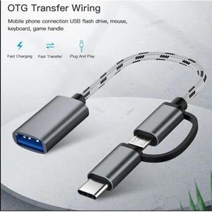 in-1 USB OTG Adapter Cable - Versatile Converter for Multiple Devices - Durable and Flexible Design for Easy Travel and Use.