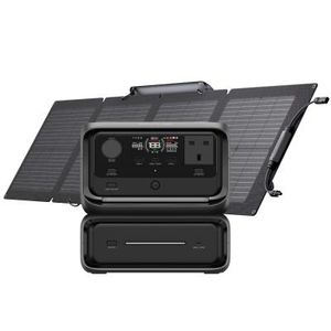 ECOFLOW RIVER 3 Max Portable Power Station with 110W Solar Panel, 572Wh LFP Battery, Wireless Connection, Protable Solar Generator with Panel for Outdoor, TV, Fan, Wifi