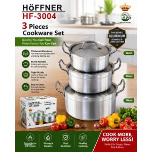 Pot "Heavy-Duty Thickened Aluminum Meets Mega-Capacity Cooking: The Ultimate HOFFNER Model 3004 Set."