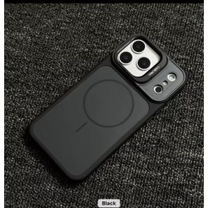 Matte magnetic phone case with hidden lens bracket protective case for iPhone 17 pro