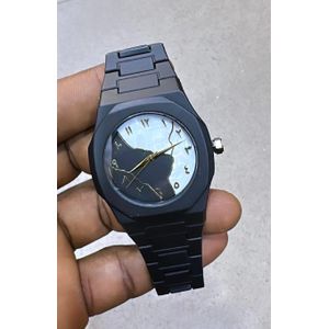Valenzo wristwatch black and white face with Arabic numerals for men and women unisex without box