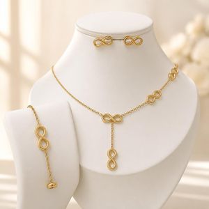 Beautiful ladies steel necklace set 