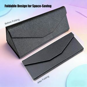Foldable Magnetic Eyeglass Case Portable Shockproof Unisex Eyeglasses Not Included