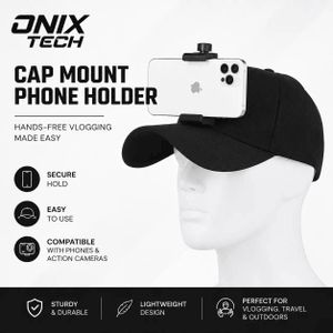 Head Mounted Camera Holder With Adjustable Nylon Strap for Most Head Sizes,With REMOTE Mobile Phone POV Mount for Cycling