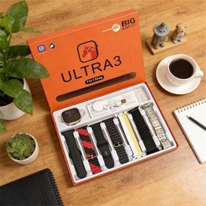 ULTRA 3 7IN1 BLUETOOTH CALL SMART WATCH WITH 7PC MULTI-STYLE STRAP OXYGEN MONITORING WATCH