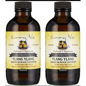 Sunny Isle Ylang Ylang Jamaican Black Castor Oil - 4oz.. (pack of 2)