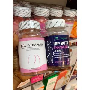 Daynee r 2 In 1 BBL Gummies – Hip & Body Shape Support with Vitamin E, 60 Count Dietary Supplement