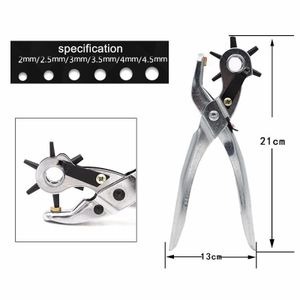 Eyelet Hole Puncher Leather Belt Hole Punch Plier Revolve Sewing