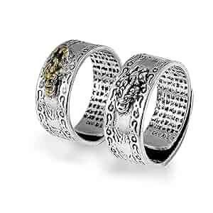 2in1 Original Fortified Feng Shui Silver Obsidian Wealth Ring
