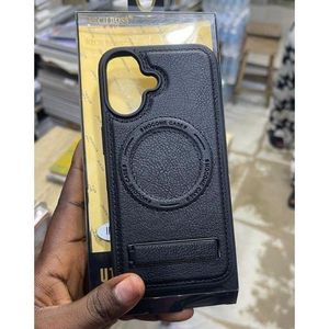 iPhone 16 magnetic leather back case 