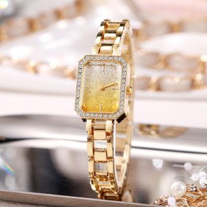 Women's Square Watch  Full-Star Gradient Crystal, Quartz Wrist Watch For Woman