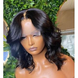 PRESTYLED HUMAN,,HAIR 14'' FRONTAL WIG WIG WITH WAND CURLS PERFECT