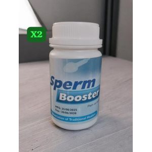 Sperm Booster 100% Herbal Capsules 25 Capsules X 2 Bottles