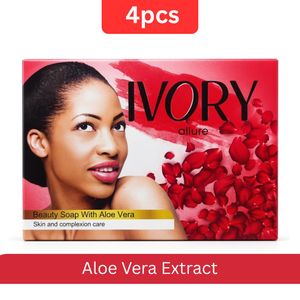 Ivory Beauty Cleansing Bar Soap with Aloe Vera - 4pcs