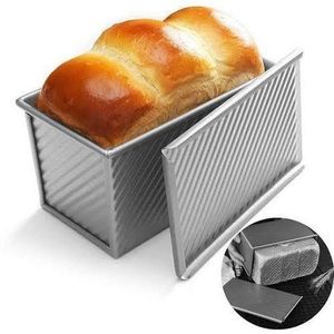 Non-Stick Bread Pan with lid cover- Silver