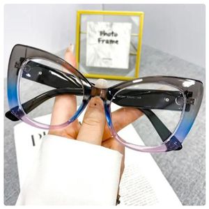 Grey Blue Pink Pearl Cat Eye Anti-blue Light Optical Eyeglasses