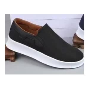 Men’s Casual Slip-On Sneakers – Lightweight Black & Navy Blue Shoes with White Sole (sizes 41,42,43,44,45)