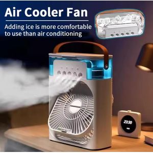Mini Portable Air Cooler Fan USB Powered With Water Tank & LED Light 
