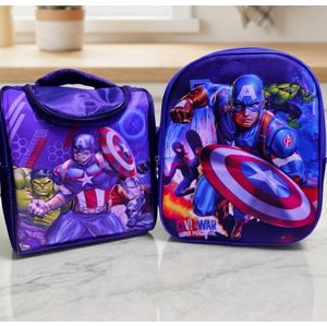 Quality Children Cartoon Character School bag and lunch bag 