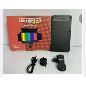 LED LITE LED LITE,Rechargeable Varicolor Pro LED 300 RGB - Professional Photo & Video Light Kit with Adjustable Color & Brightness, Detachable clip on phone/laptop fill light