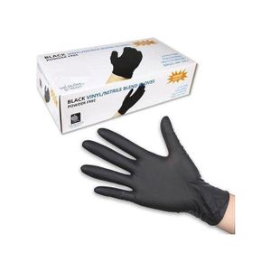 Disposable Black Vinyl/Nitrile Blend Gloves 50PCS