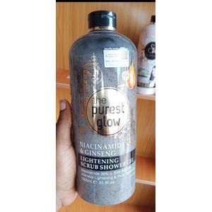 The Purest glow niacinamide and ginseng lightening scrub shower gel 