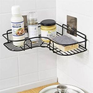 Single Corner Rack - Bathroom/Toilet Corner/kitchen Iron Shelf Rack.1Pc