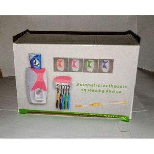 Toothbrush holder and toothpaste dispenser 