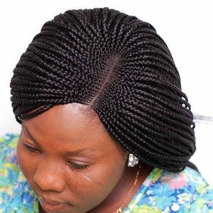 Neatly Braided Ghana Weaving Wig With Closure