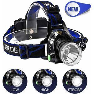 Super Bright LED Zoom Headlamp USB Rechargeable Headlight Head Torch