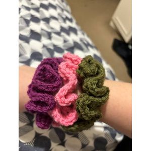 Crotchet Scrunchie Hair Packer For Ladies 3pcs