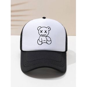 High Class Breathable Face Cap: Black/White 