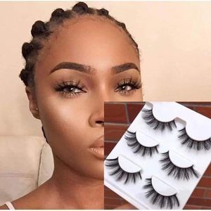 3 Pairs 3D Mink False Eyelashes Natural Handmade Lashes
