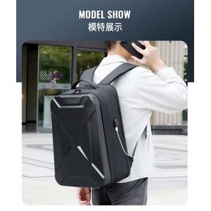 TOUGH CASE Light-weight Anti theft backpack Men Bags Backpack with USB port, Hard case laptop backpack for 15.6 inch laptop, Waterproof anti theft backpack for office use, Best business backpack for professionals, Travel backpack with laptop compartment